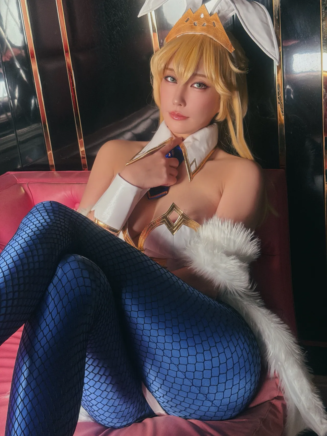 【リバイバル】FGO🃏えっちなバニ上の人🩷2回戦目💙【テカタイ＋網バニーガールっていいよな】-erohere2.webp