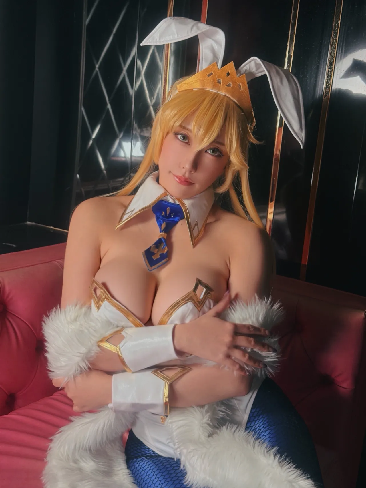 【リバイバル】FGO🃏えっちなバニ上の人🩷2回戦目💙【テカタイ＋網バニーガールっていいよな】-erohere3.webp