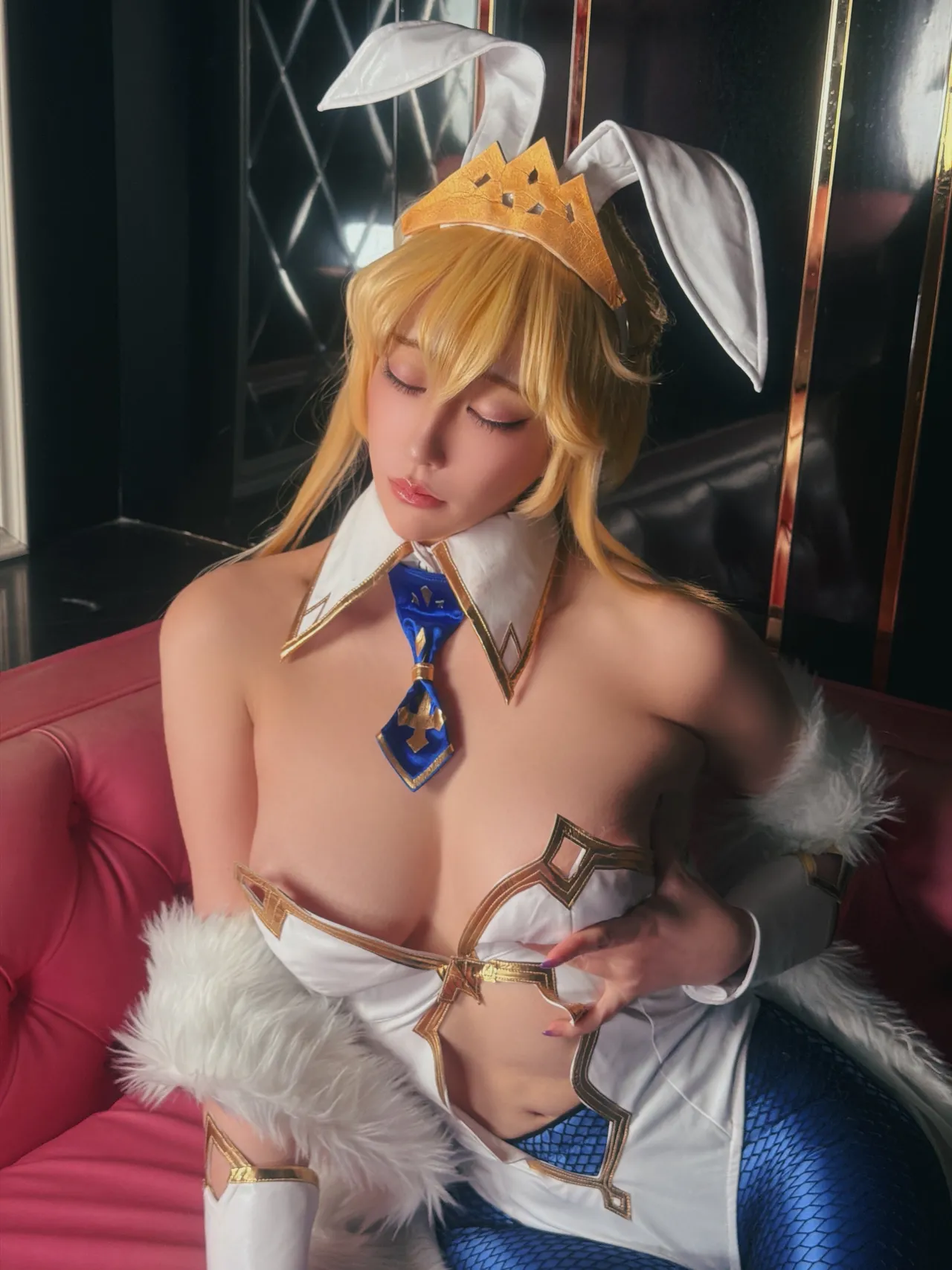 【リバイバル】FGO🃏えっちなバニ上の人🩷2回戦目💙【テカタイ＋網バニーガールっていいよな】-erohere4.webp