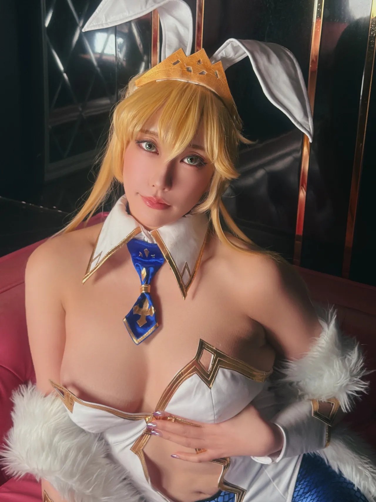 【リバイバル】FGO🃏えっちなバニ上の人🩷2回戦目💙【テカタイ＋網バニーガールっていいよな】-erohere7.webp