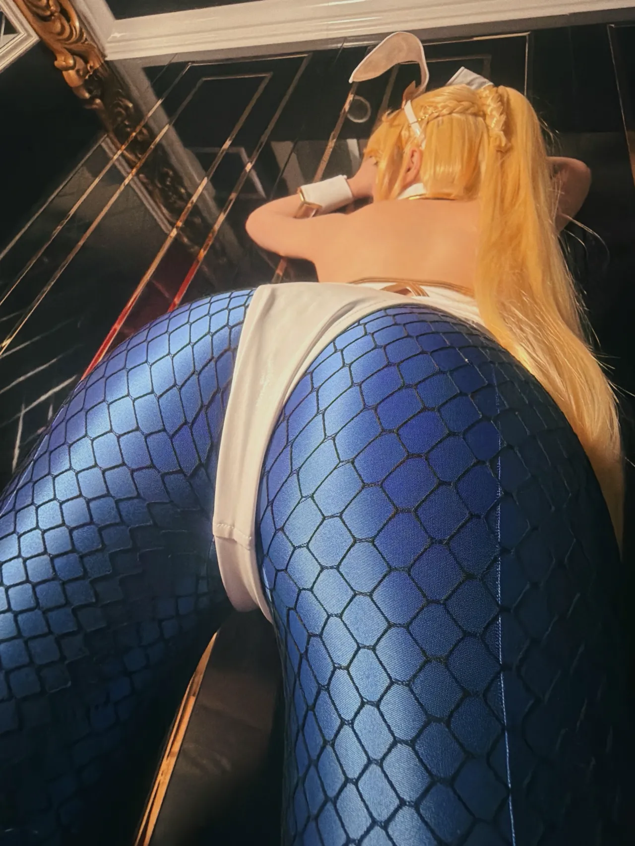 【リバイバル】FGO🃏えっちなバニ上の人🩷2回戦目💙【テカタイ＋網バニーガールっていいよな】-erohere8.webp
