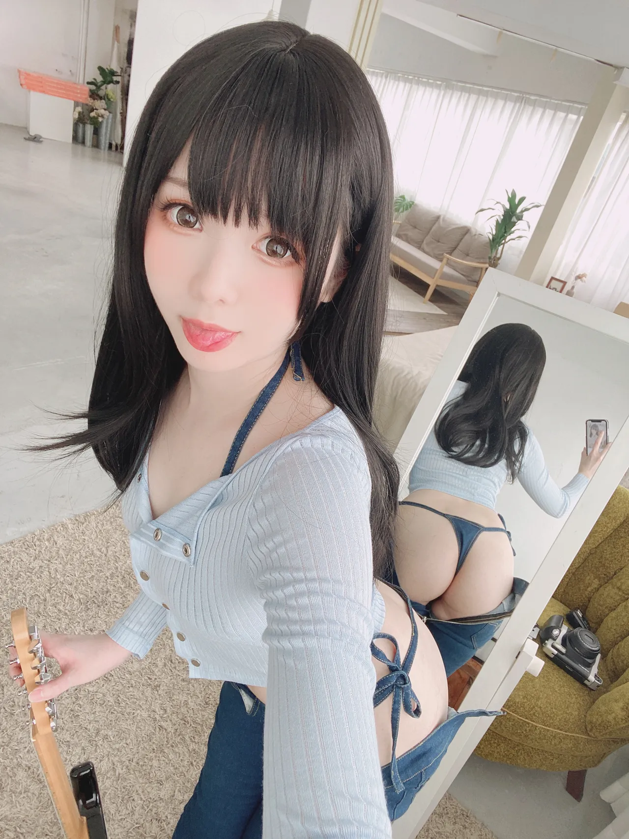 【霜月shimo】Guitar sister jeans-erohere1.webp
