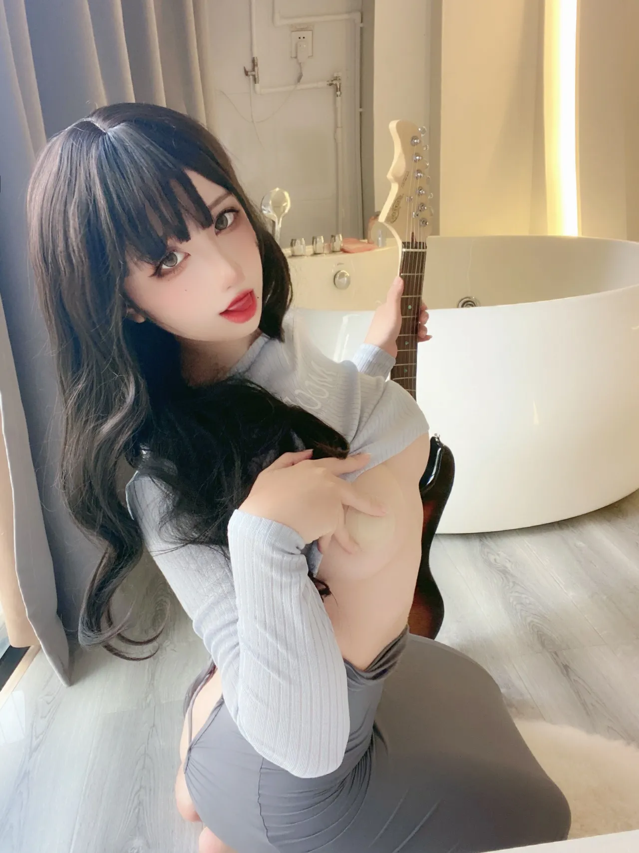 九曲jean - 吉他妹妹包臀裙-erohere48.webp