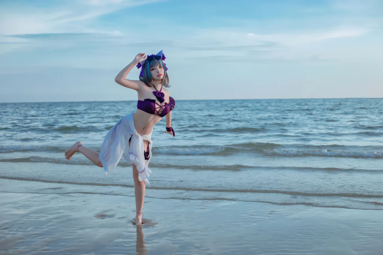 二佐Nisa - 碧蓝航线 柴郡 泳装-erohere1.webp