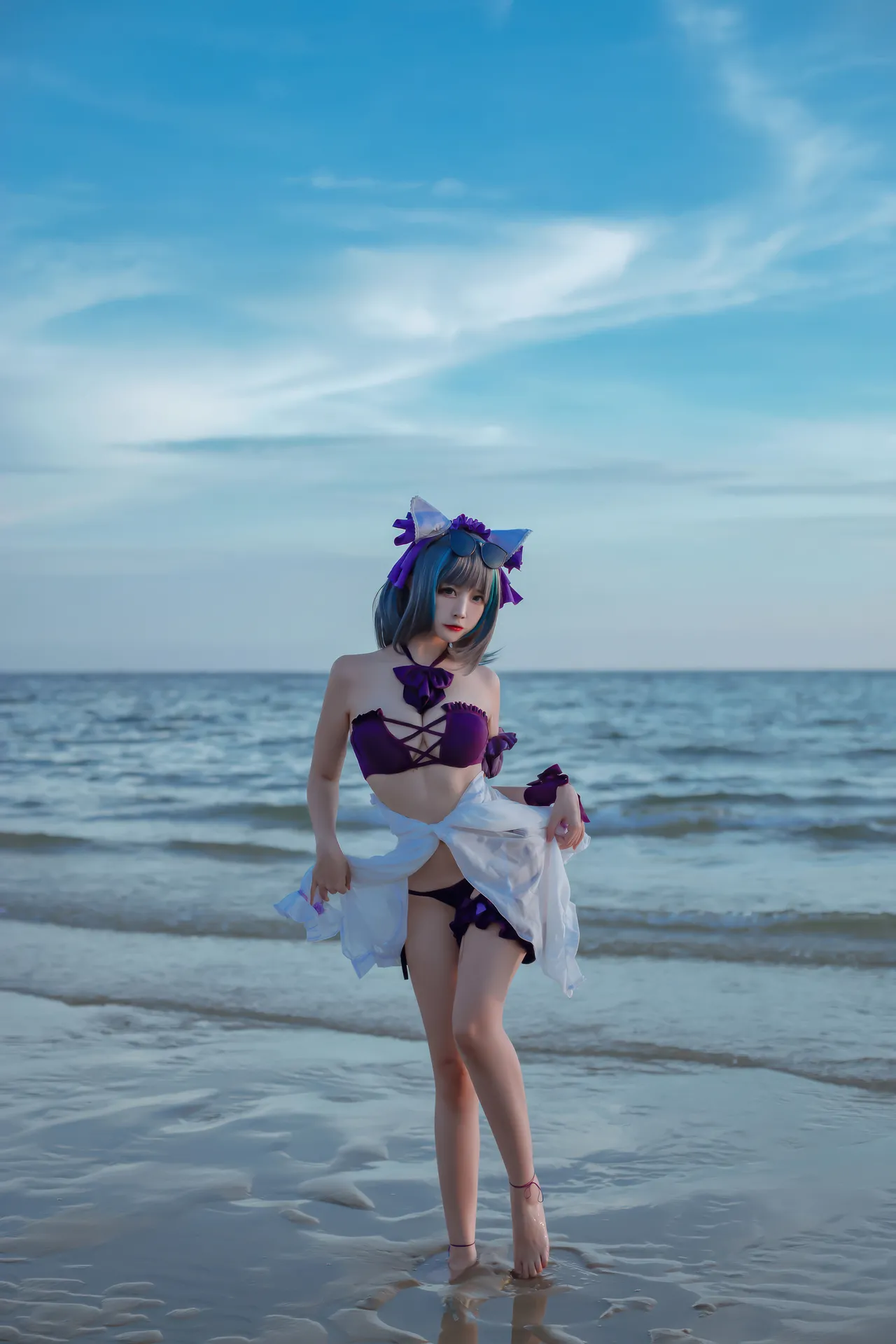 二佐Nisa - 碧蓝航线 柴郡 泳装-erohere9.webp