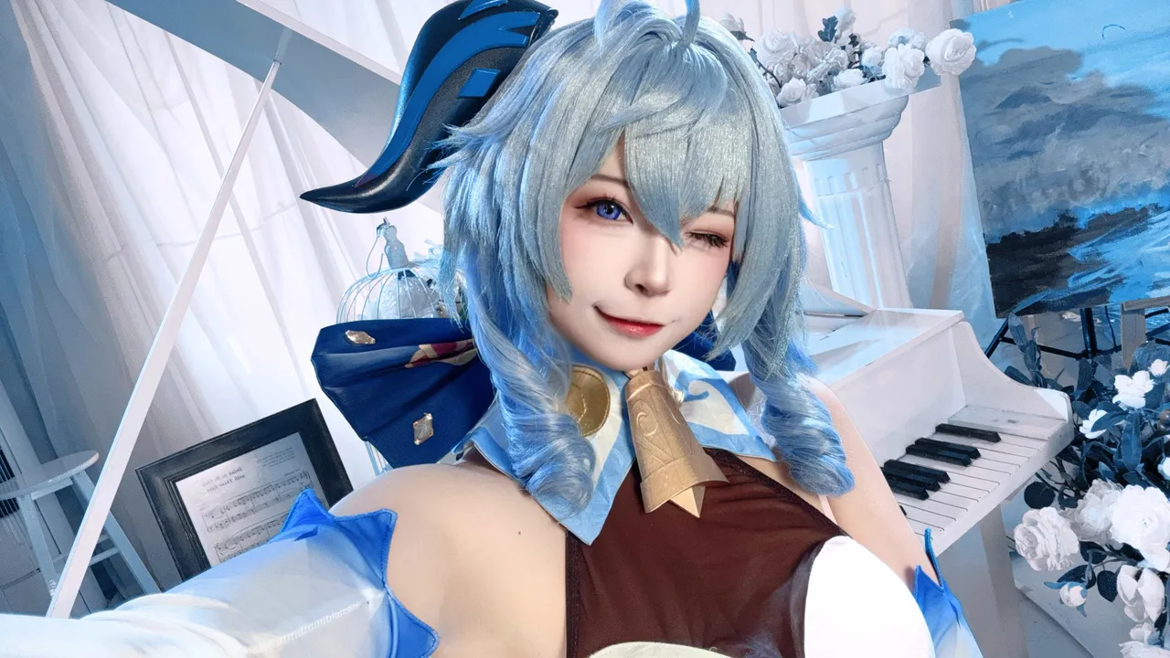 冉冉不甜v - 甘雨 白礼服-erohere31.webp