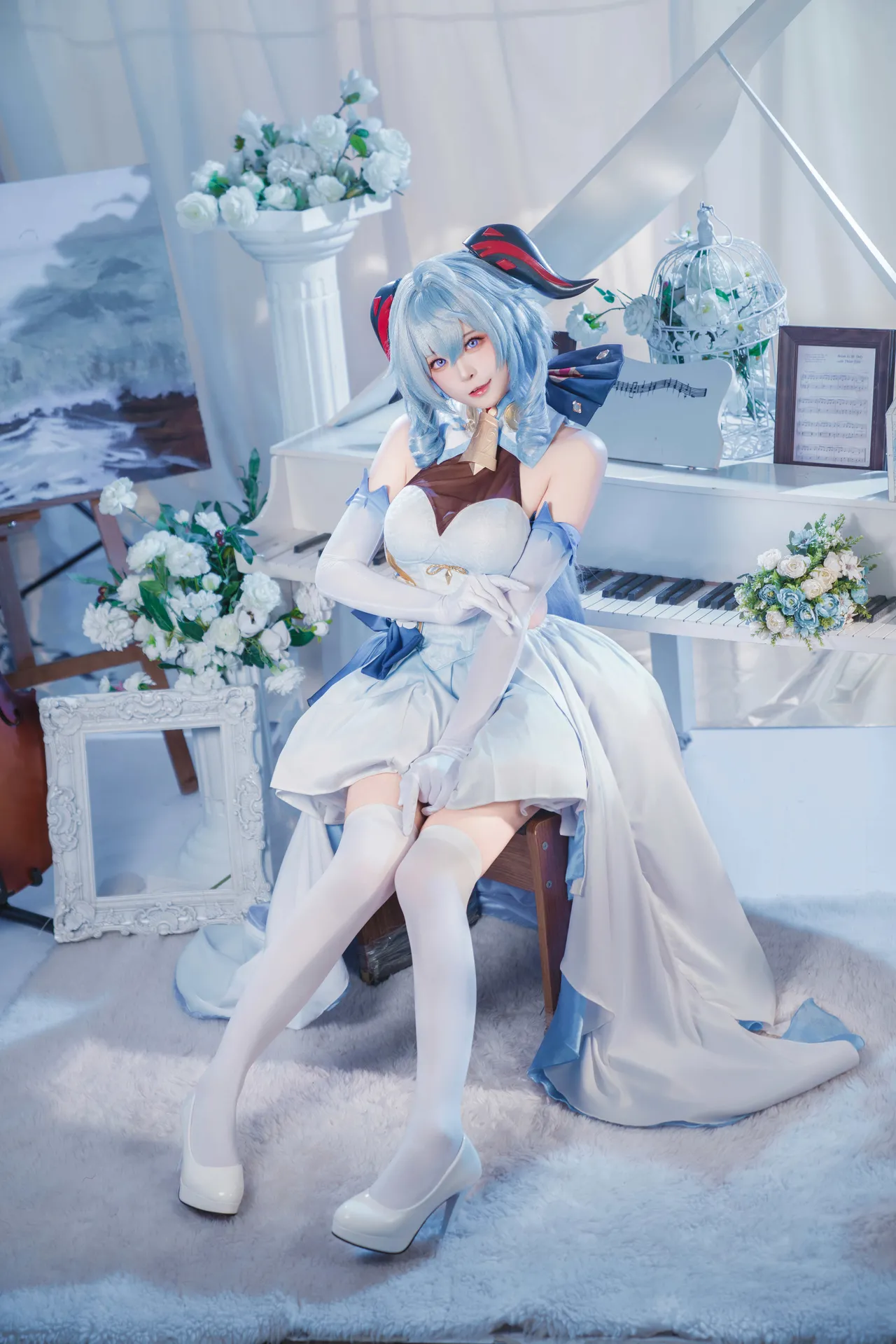 冉冉不甜v - 甘雨 白礼服-erohere4.webp