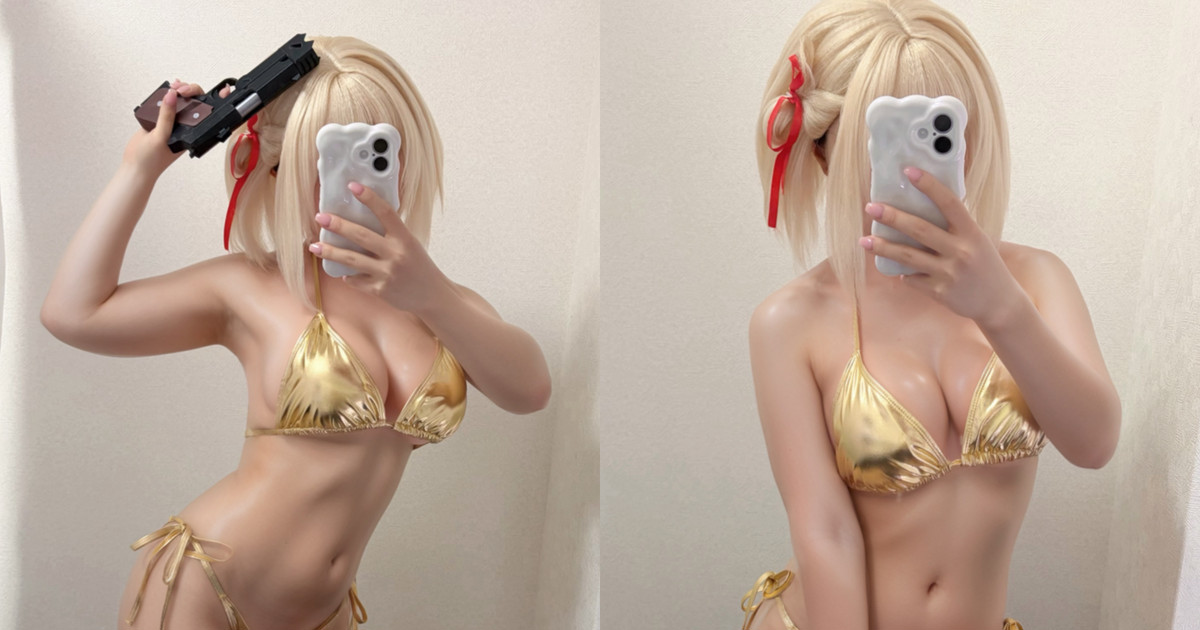初音ひとり - Chisato gold bikini