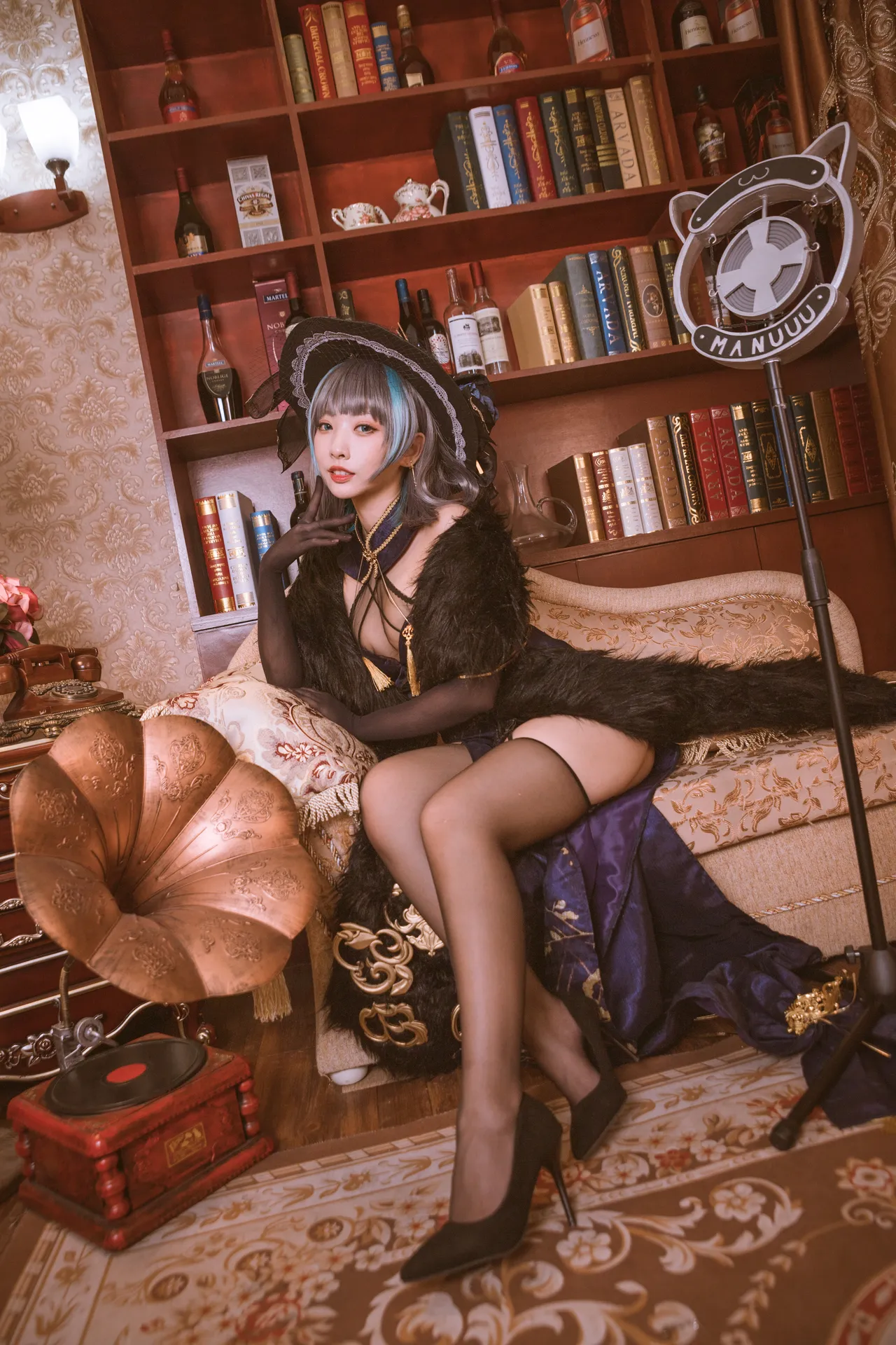 宫本桜(宫本樱樱饼) - 柴郡旗袍 音乐绚烂CaitSith-erohere11.webp