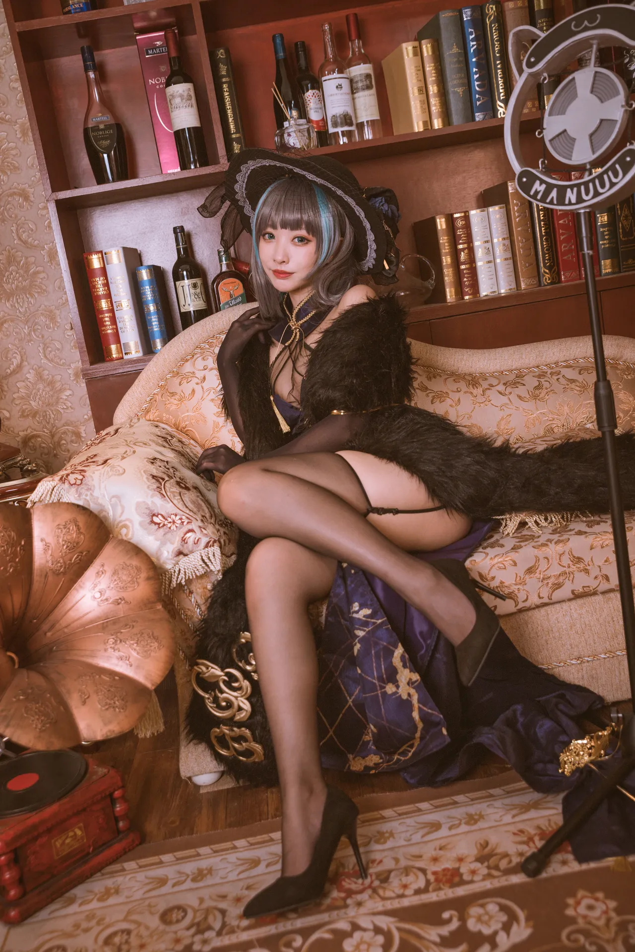 宫本桜(宫本樱樱饼) - 柴郡旗袍 音乐绚烂CaitSith-erohere13.webp