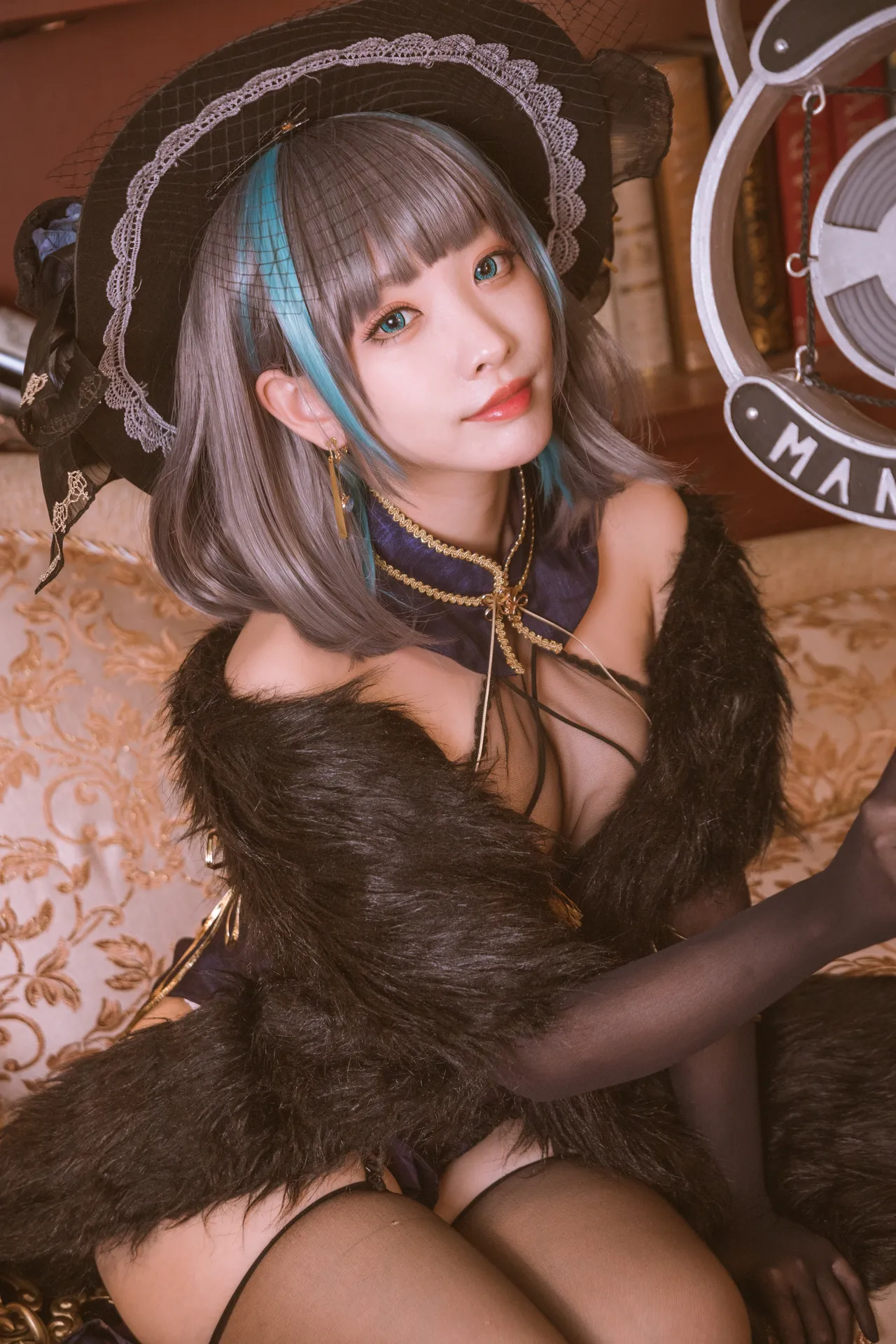 宫本桜(宫本樱樱饼) - 柴郡旗袍 音乐绚烂CaitSith-erohere16.webp