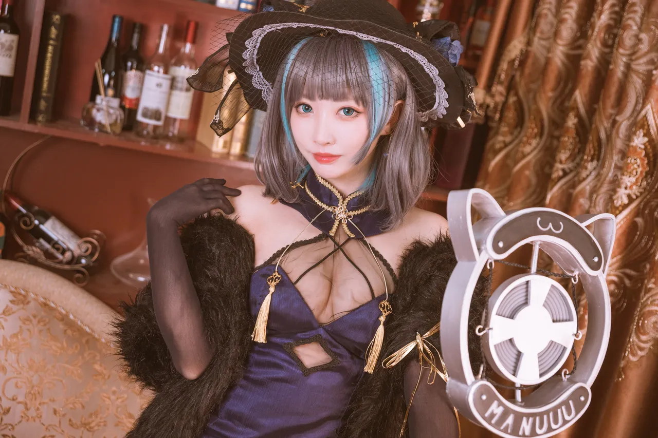 宫本桜(宫本樱樱饼) - 柴郡旗袍 音乐绚烂CaitSith-erohere17.webp