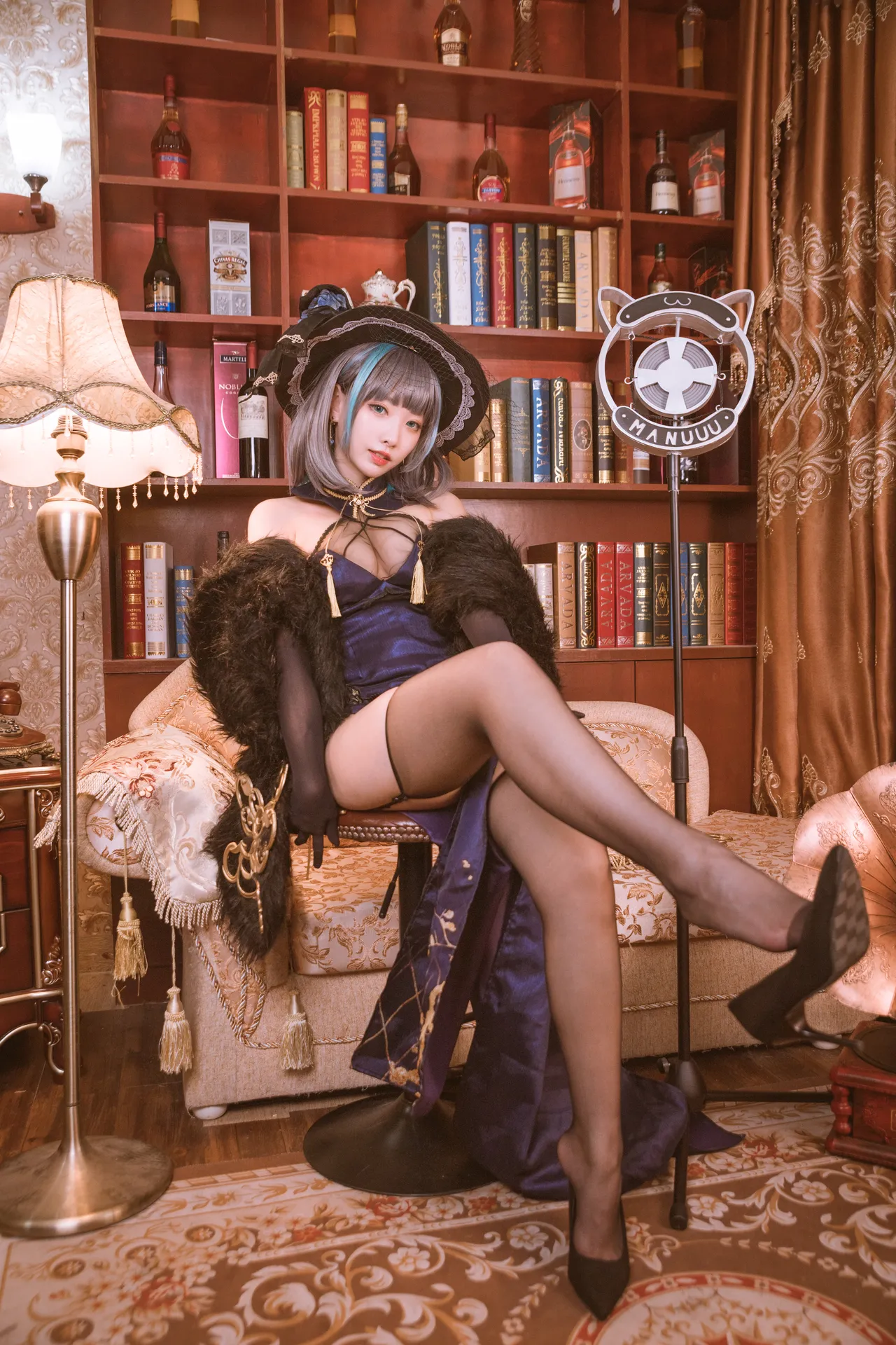 宫本桜(宫本樱樱饼) - 柴郡旗袍 音乐绚烂CaitSith-erohere5.webp