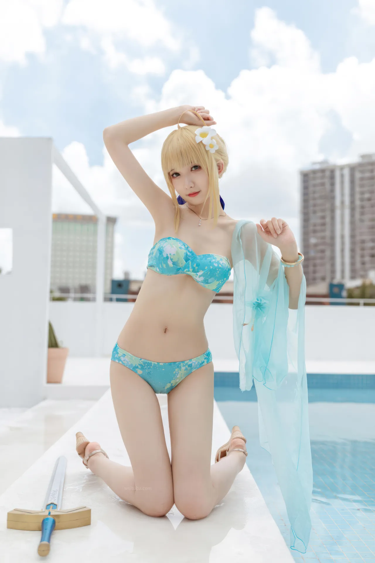 封疆疆v - FGO Saber 泳装-erohere34.webp