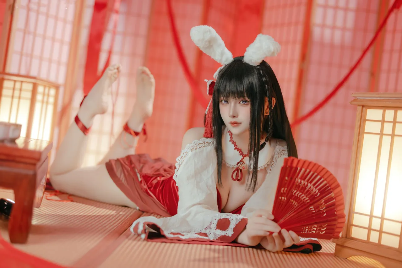 屿鱼 - 碧蓝航线 大山·祈愿的巫女兔 58P 340M-erohere11.webp