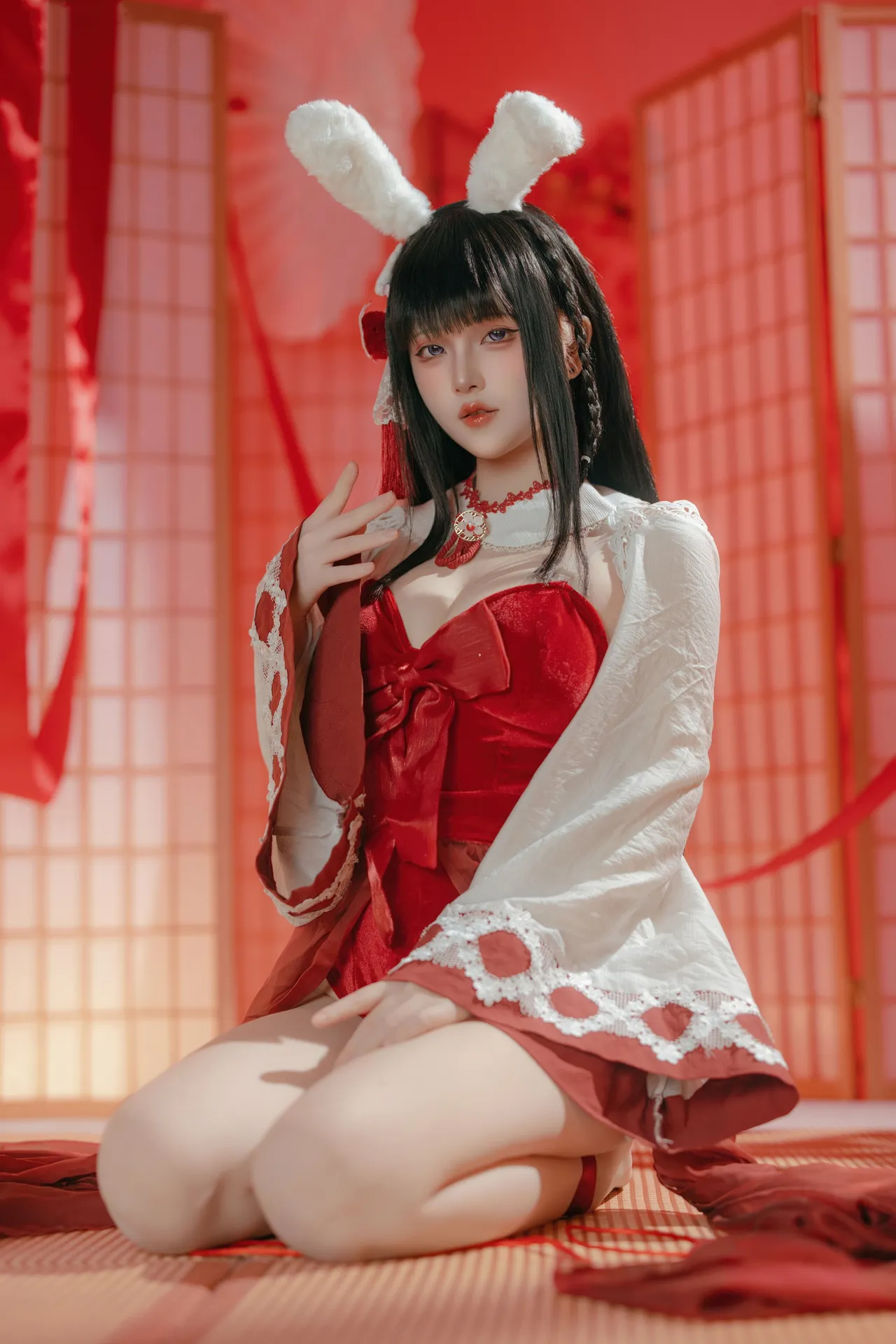 屿鱼 - 碧蓝航线 大山·祈愿的巫女兔 58P 340M-erohere28.webp