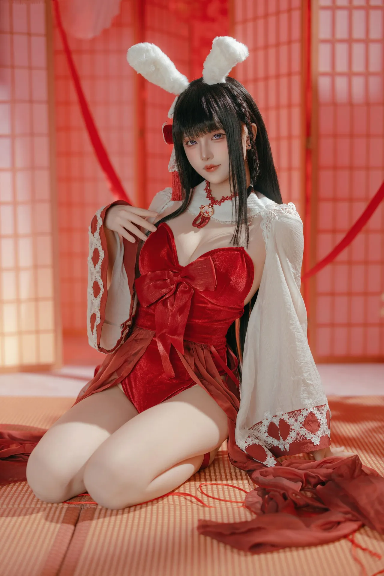 屿鱼 - 碧蓝航线 大山·祈愿的巫女兔 58P 340M-erohere29.webp