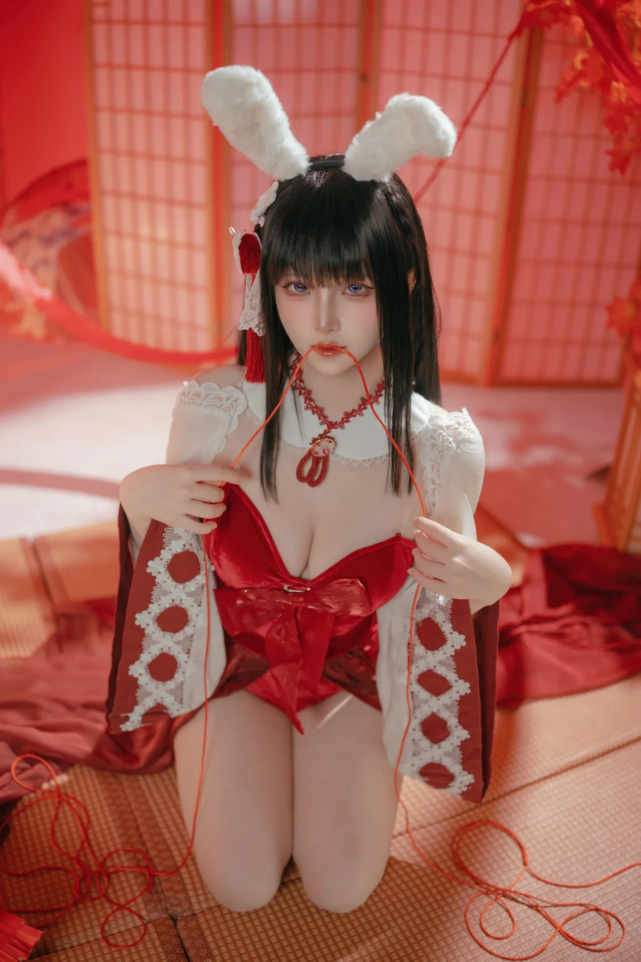 屿鱼 - 碧蓝航线 大山·祈愿的巫女兔 58P 340M-erohere39.webp