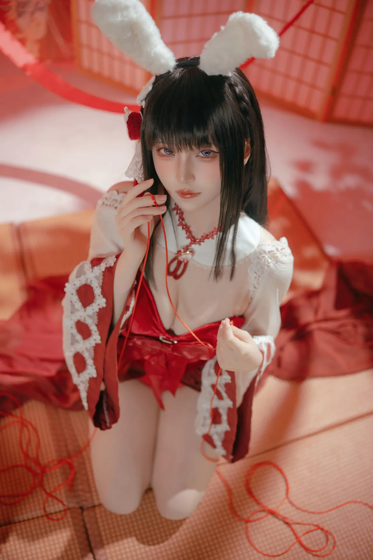 屿鱼 - 碧蓝航线 大山·祈愿的巫女兔 58P 340M-erohere41.webp