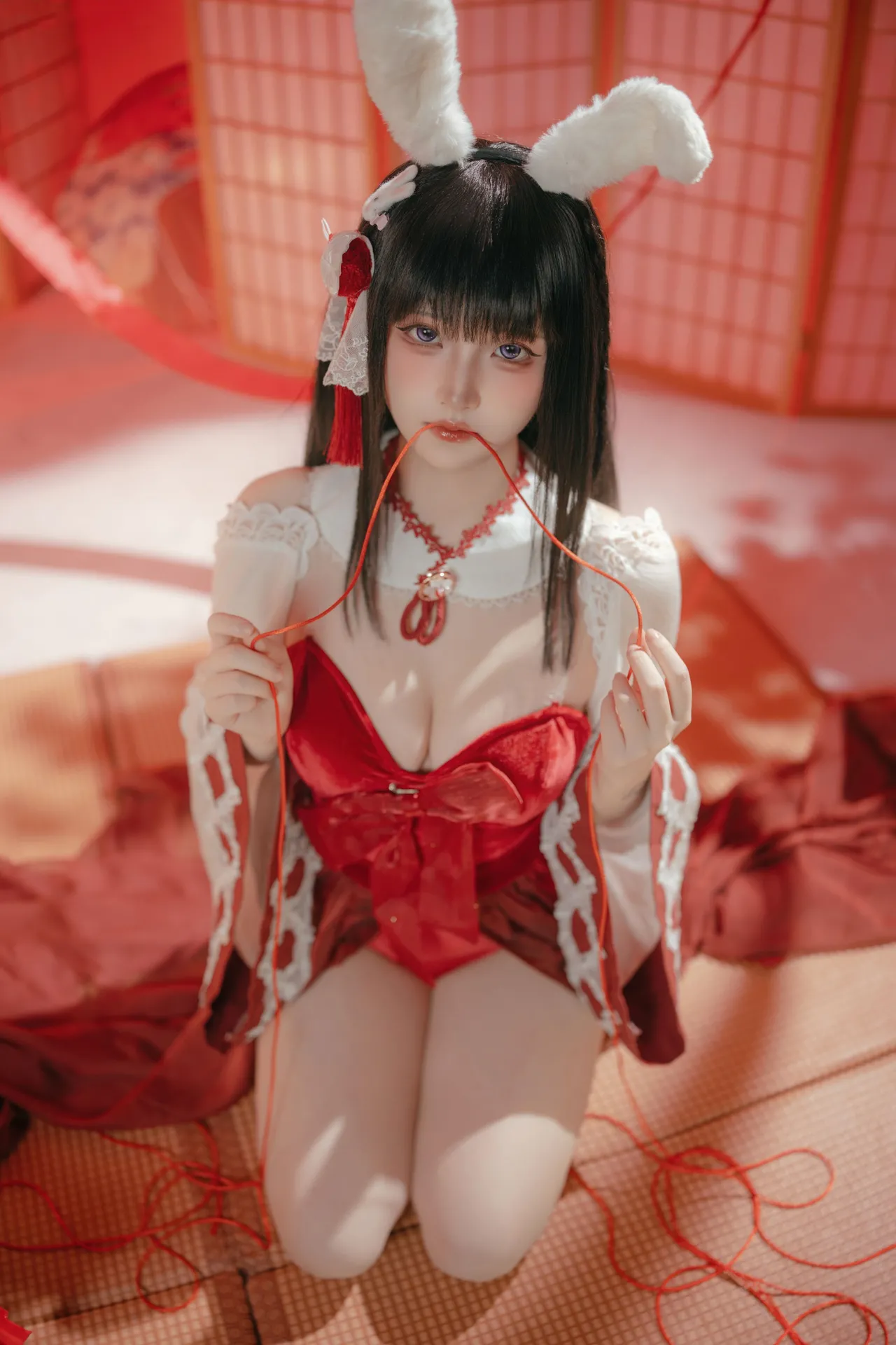 屿鱼 - 碧蓝航线 大山·祈愿的巫女兔 58P 340M-erohere44.webp