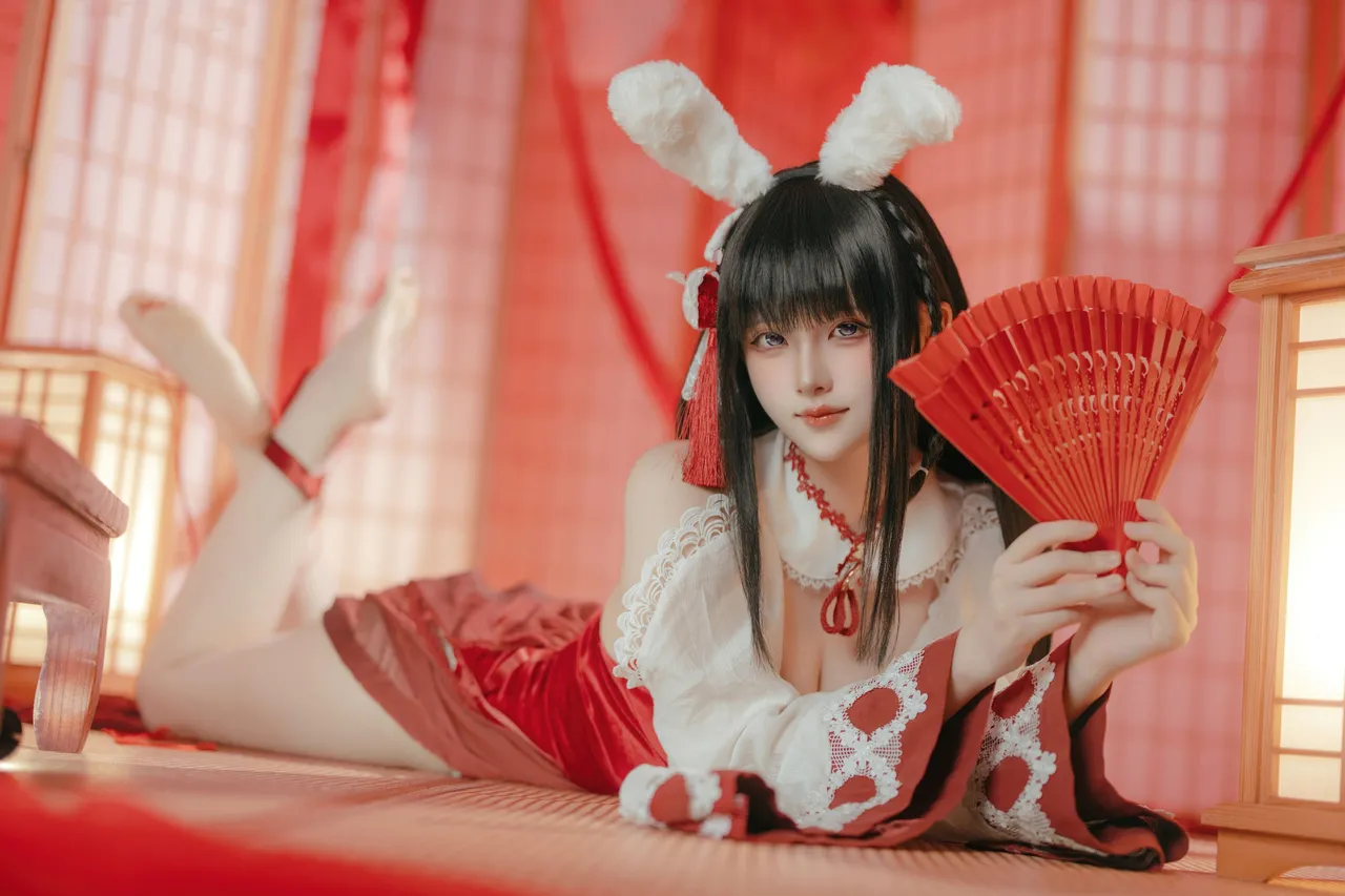 屿鱼 - 碧蓝航线 大山·祈愿的巫女兔 58P 340M-erohere46.webp
