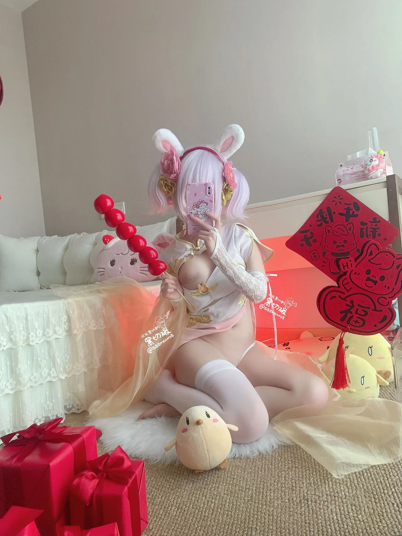 曲奇软fufu - 碧蓝航线 拉菲 新春旗袍五指袜-erohere15.webp