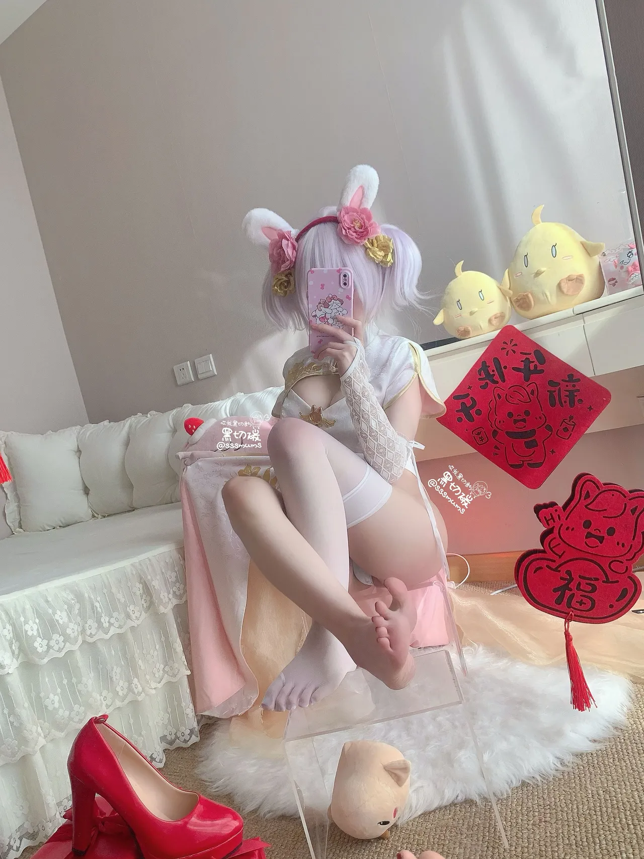 曲奇软fufu - 碧蓝航线 拉菲 新春旗袍五指袜-erohere27.webp