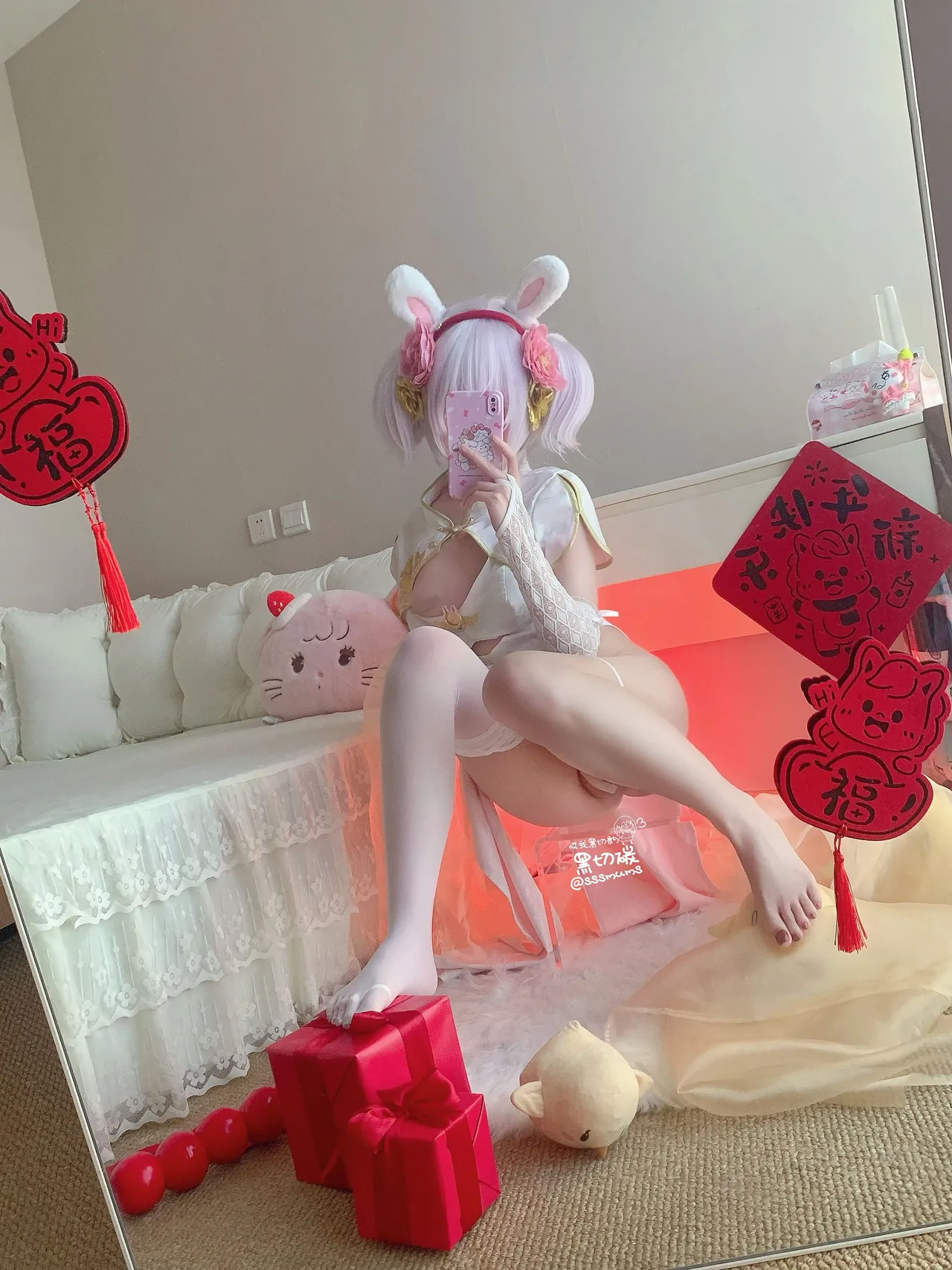 曲奇软fufu - 碧蓝航线 拉菲 新春旗袍五指袜-erohere5.webp