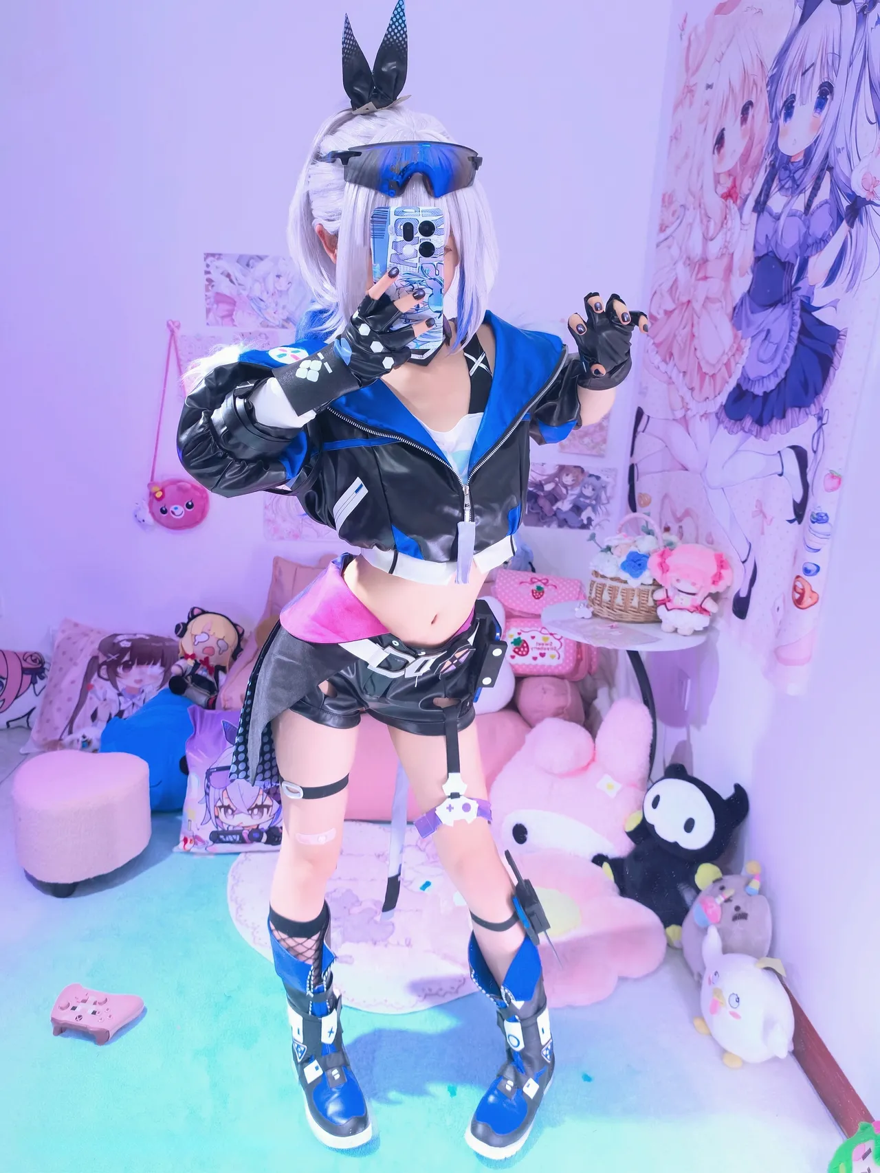 染三ran3 崩坏星穹铁道 银狼 衬衫 (108P + 7 videos as Animated WebP)-erohere3.webp