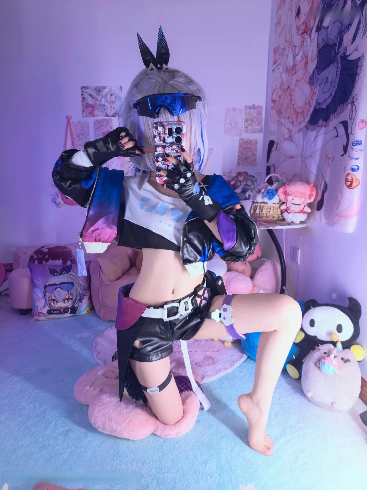 染三ran3 崩坏星穹铁道 银狼 衬衫 (108P + 7 videos as Animated WebP)-erohere30.webp