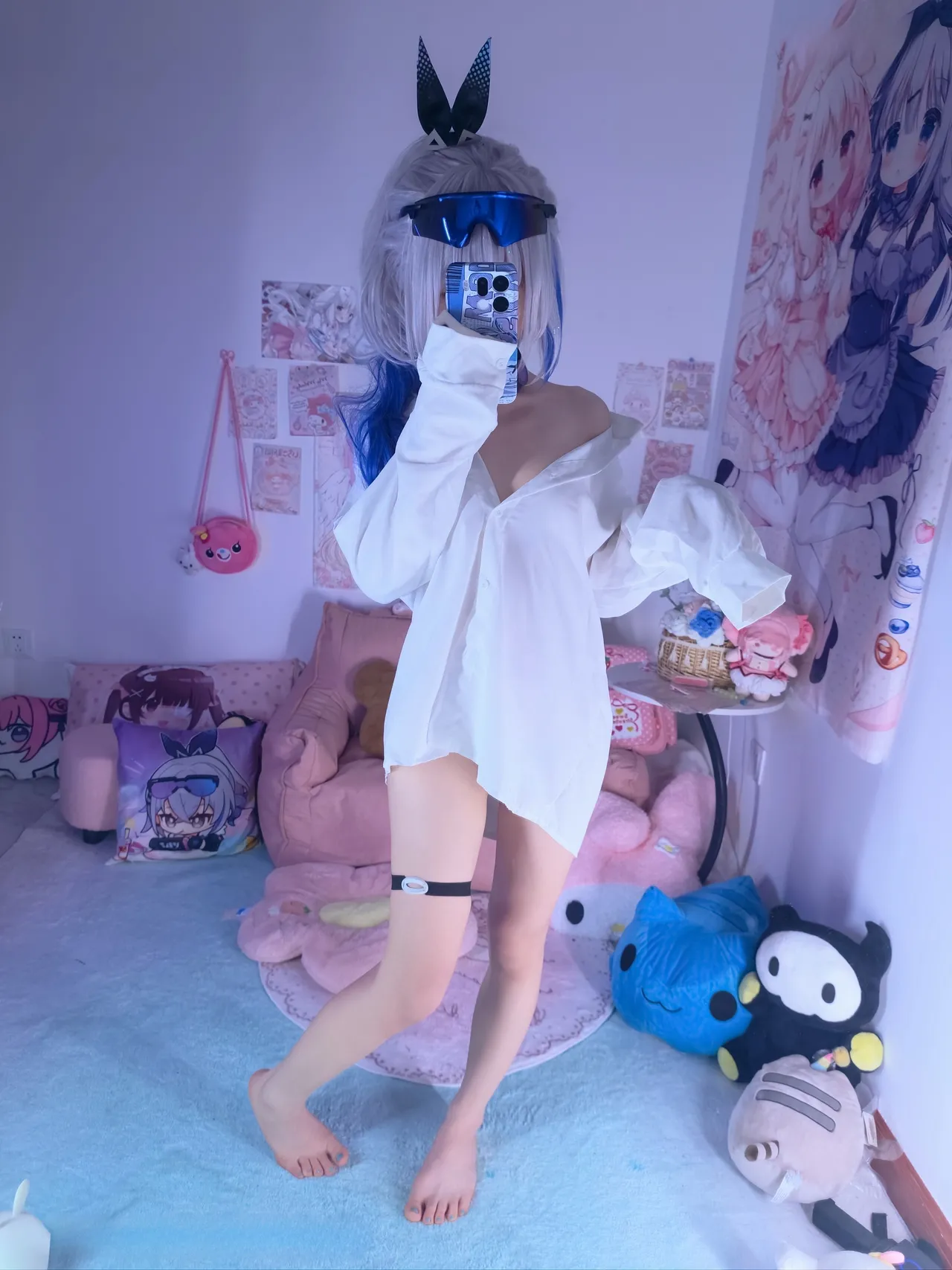 染三ran3 崩坏星穹铁道 银狼 衬衫 (108P + 7 videos as Animated WebP)-erohere73.webp