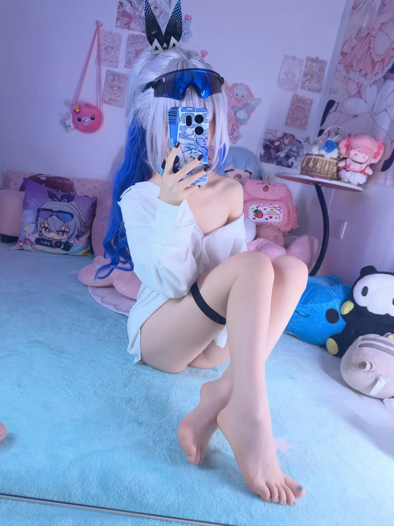 染三ran3 崩坏星穹铁道 银狼 衬衫 (108P + 7 videos as Animated WebP)-erohere78.webp
