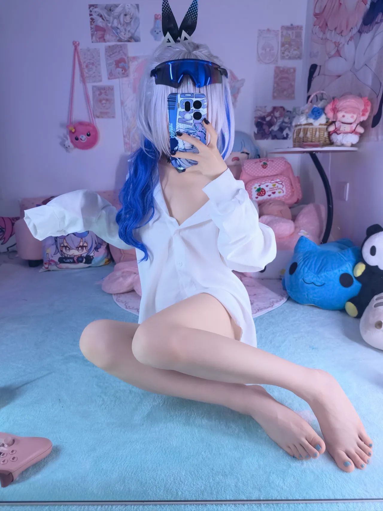 染三ran3 崩坏星穹铁道 银狼 衬衫 (108P + 7 videos as Animated WebP)-erohere82.webp