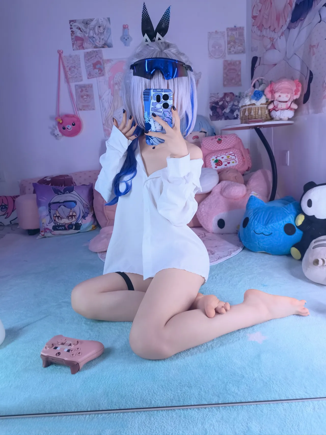 染三ran3 崩坏星穹铁道 银狼 衬衫 (108P + 7 videos as Animated WebP)-erohere83.webp