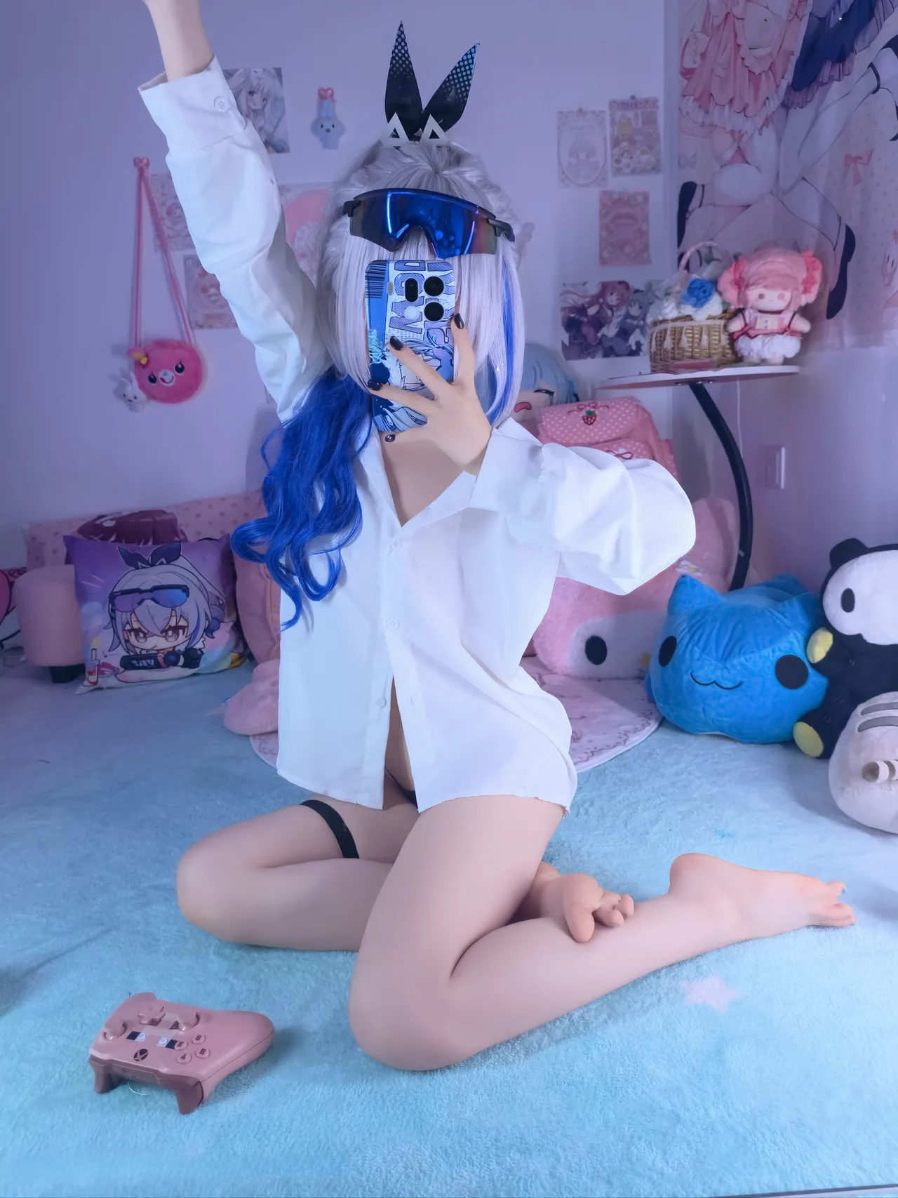 染三ran3 崩坏星穹铁道 银狼 衬衫 (108P + 7 videos as Animated WebP)-erohere84.webp