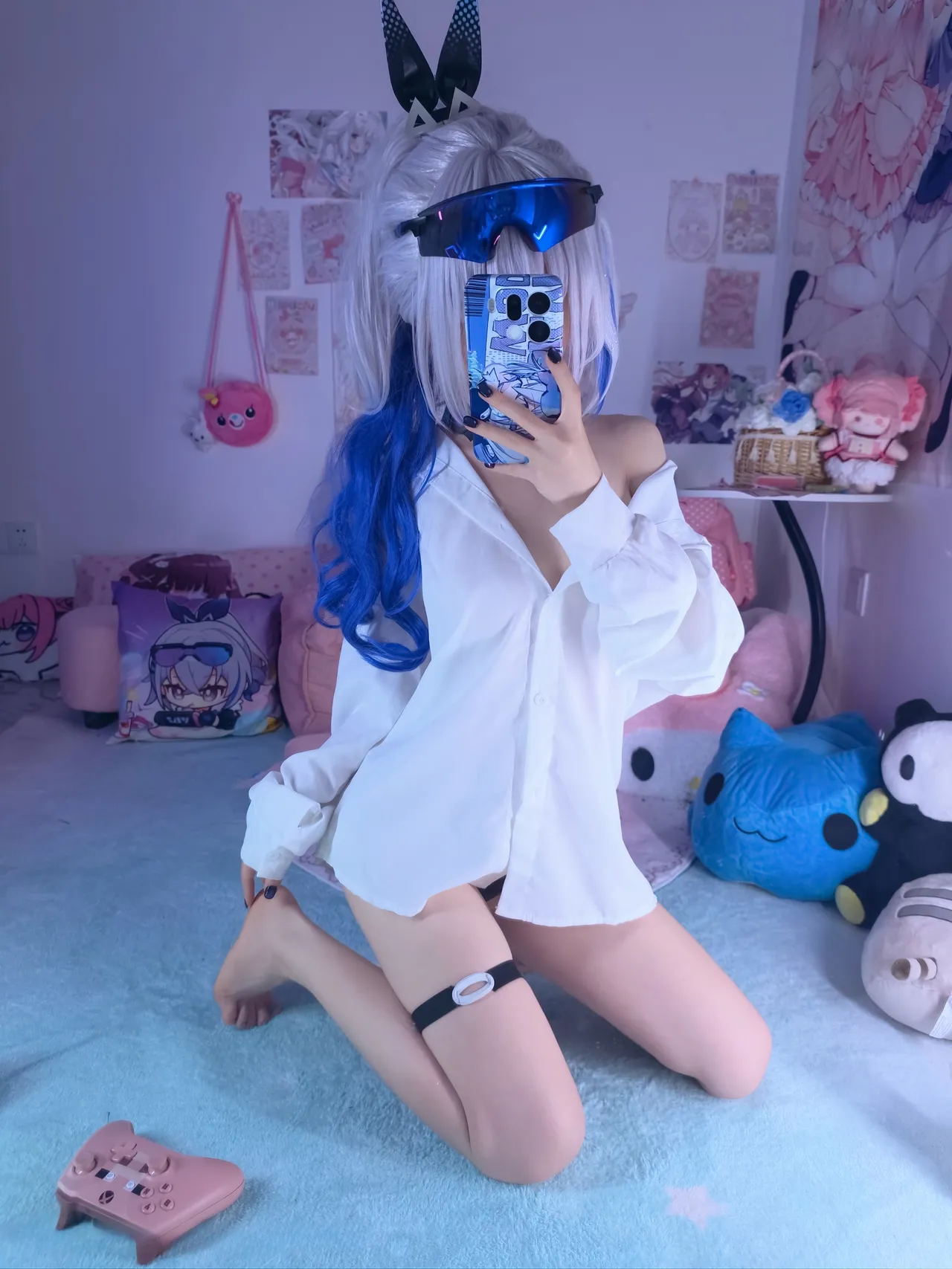 染三ran3 崩坏星穹铁道 银狼 衬衫 (108P + 7 videos as Animated WebP)-erohere88.webp