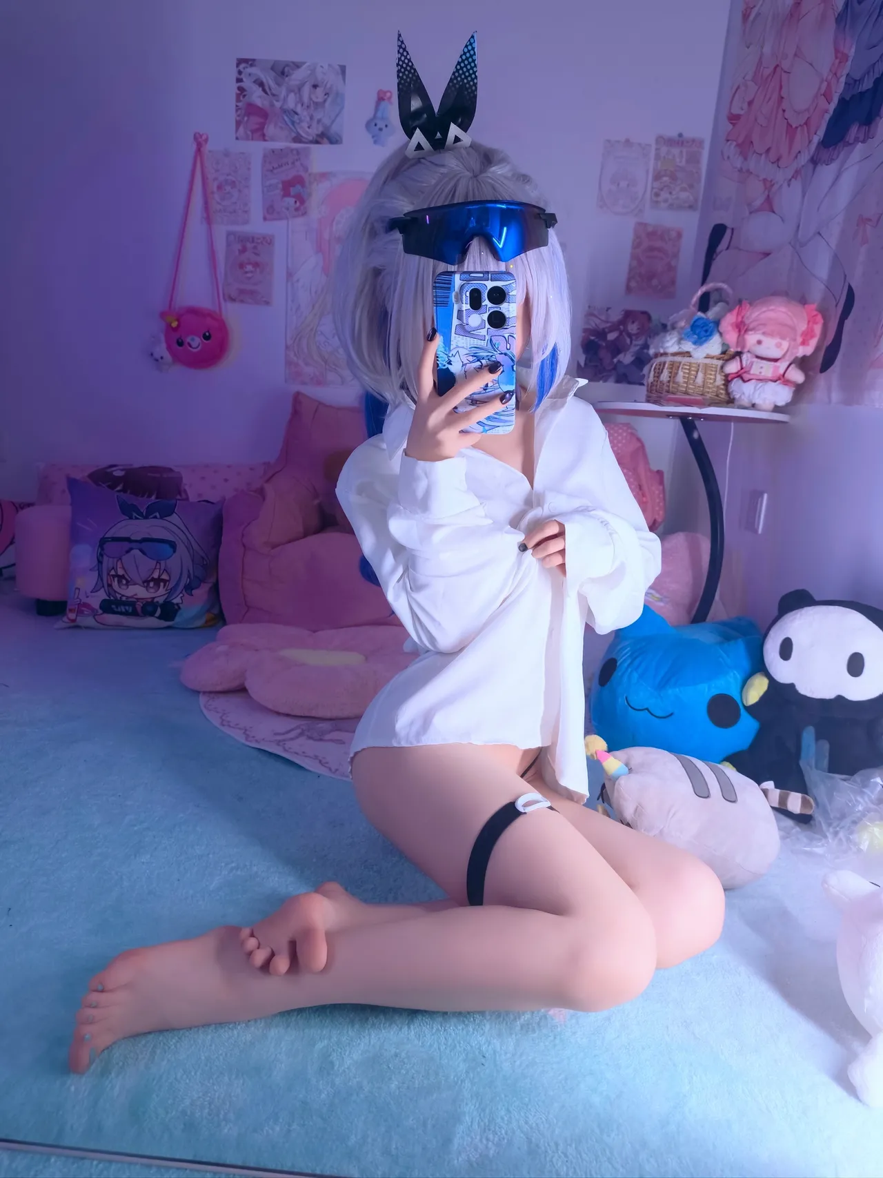 染三ran3 崩坏星穹铁道 银狼 衬衫 (108P + 7 videos as Animated WebP)-erohere9.webp