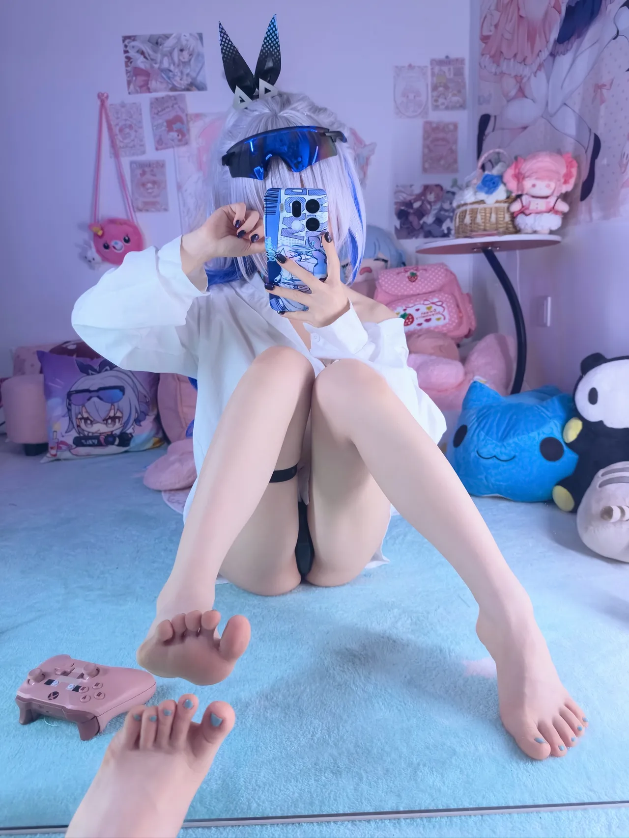 染三ran3 崩坏星穹铁道 银狼 衬衫 (108P + 7 videos as Animated WebP)-erohere91.webp