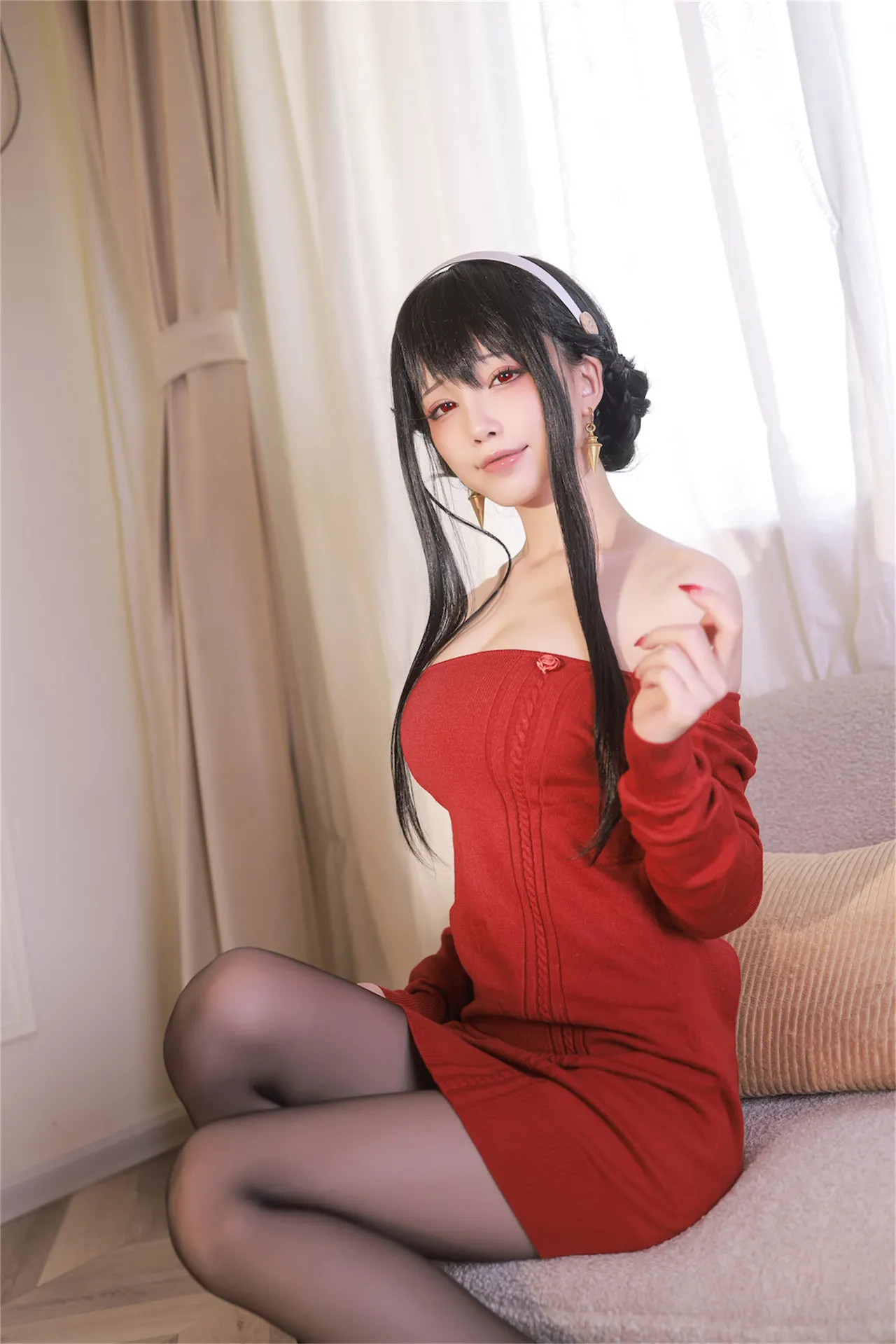水淼Aqua 约尔 红毛衣-erohere68.webp