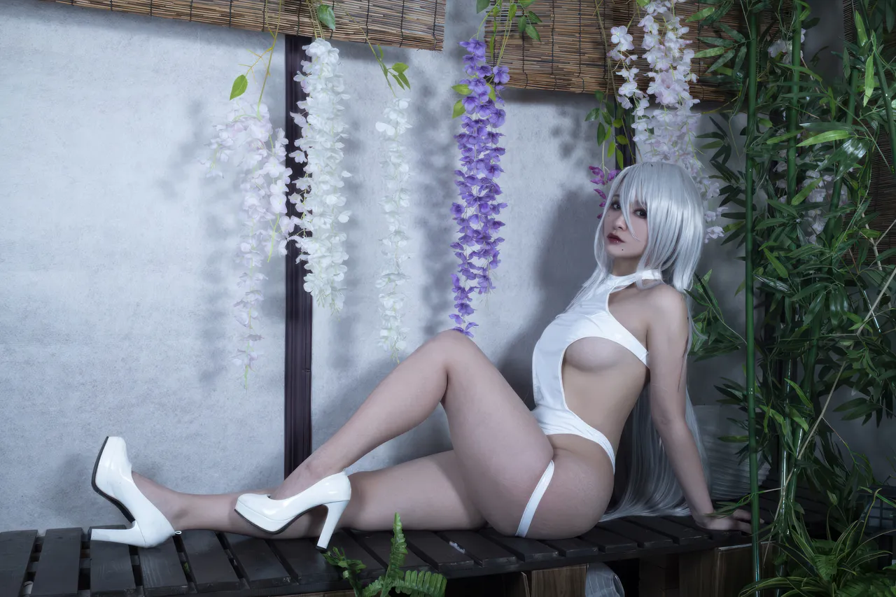 洛璃LoLiSAMA - 尼尔：机械纪元 A2 白色竞泳-erohere21.webp