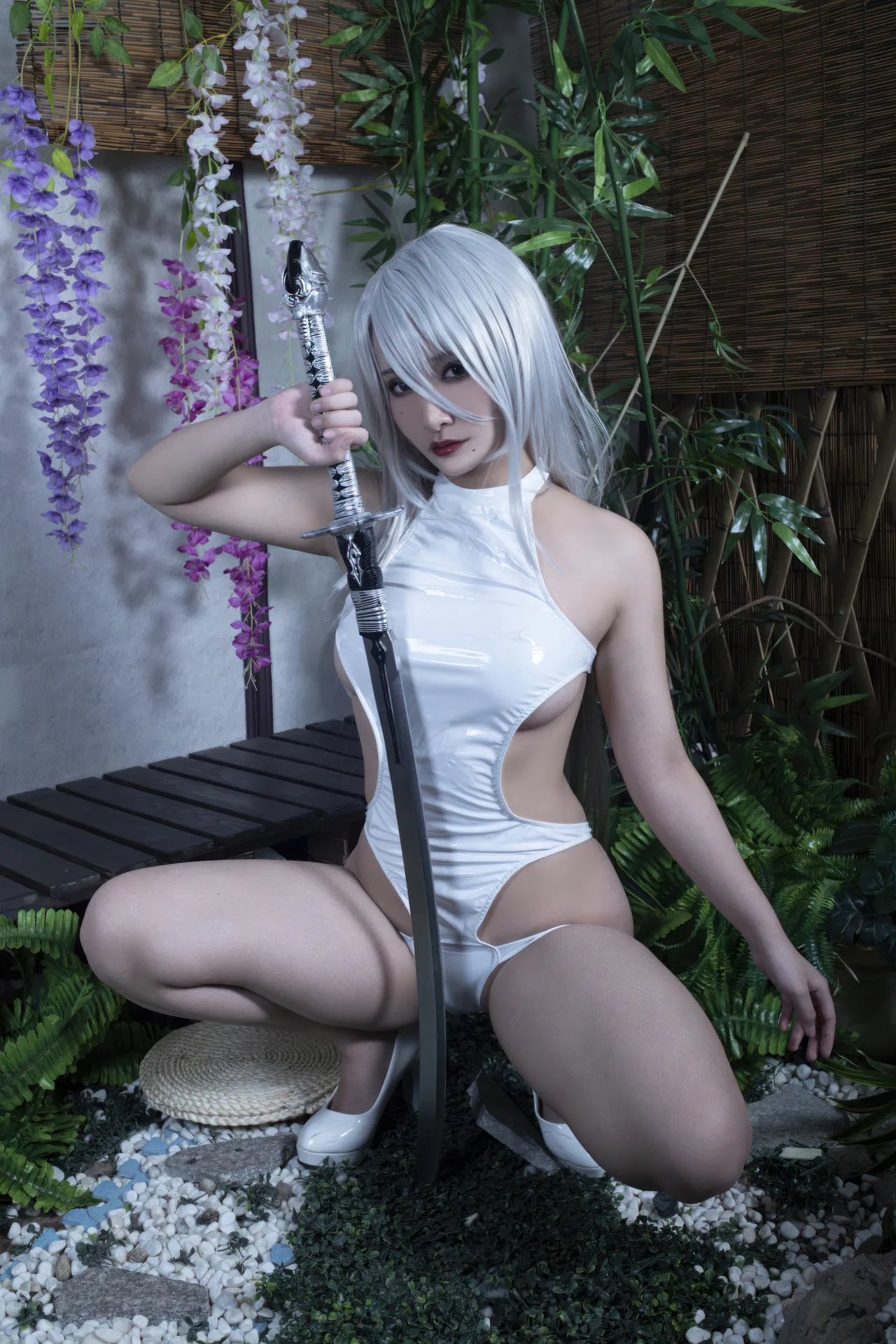 洛璃LoLiSAMA - 尼尔：机械纪元 A2 白色竞泳-erohere4.webp