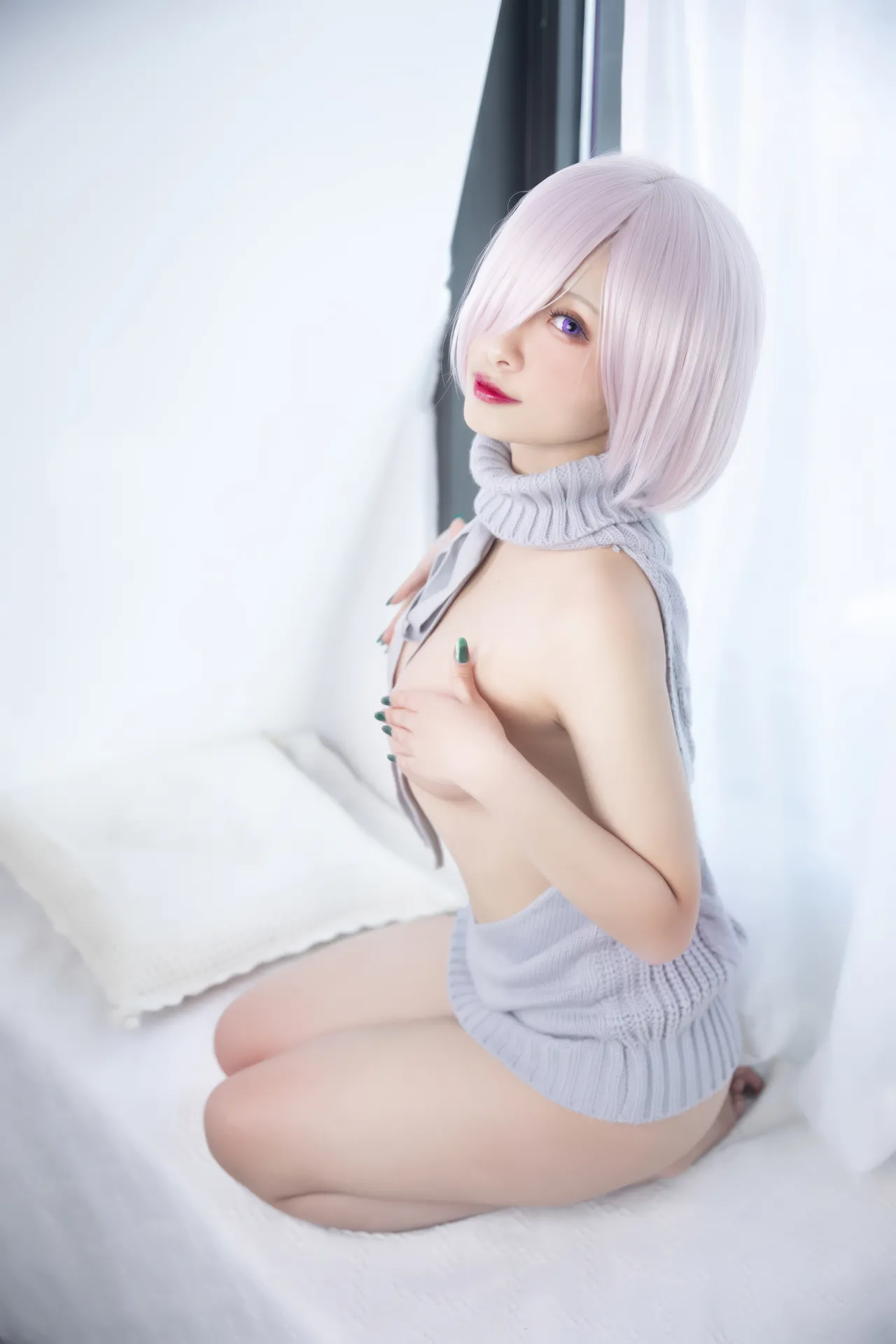 洛璃LoLiSAMA - FGO 玛修 露背毛衣-erohere9.webp