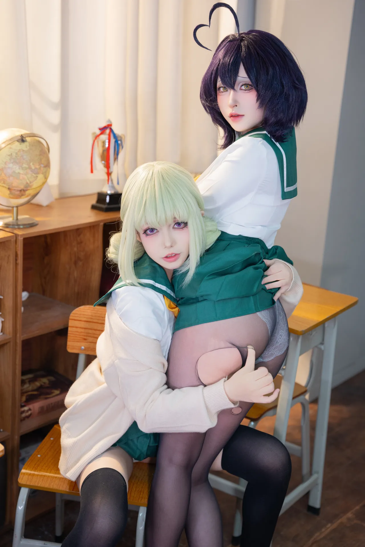清水由乃&amp;猪突猛蛋 - 憧憬成为魔法少女 柊舞缇娜&amp;阿良河琪舞 JK-erohere62.webp