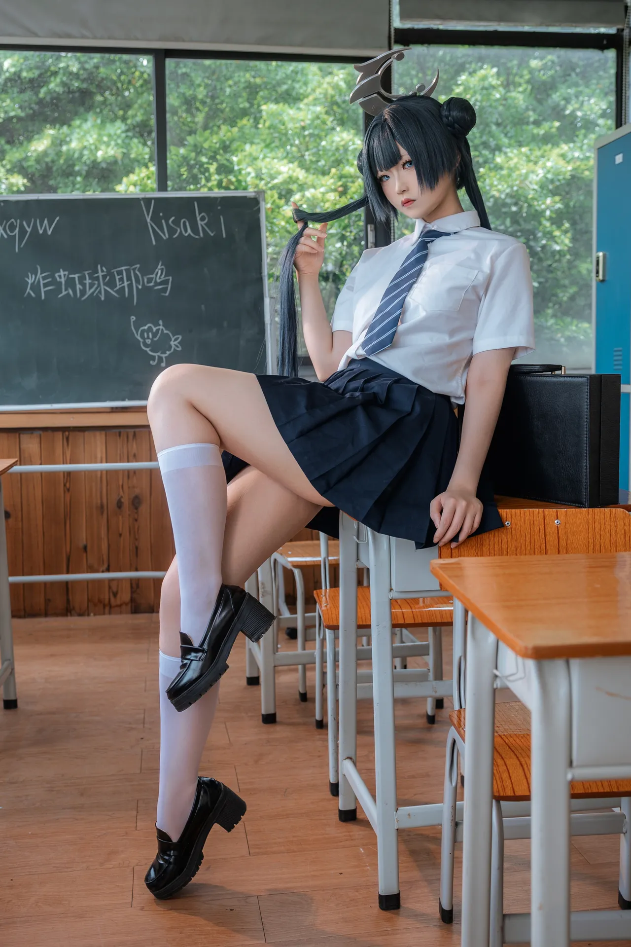 炸虾球耶呜 - 蔚蓝档案 妃咲 制服-erohere14.webp