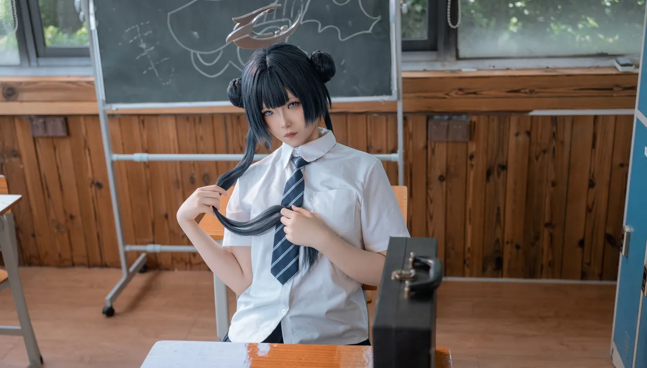 炸虾球耶呜 - 蔚蓝档案 妃咲 制服-erohere31.webp