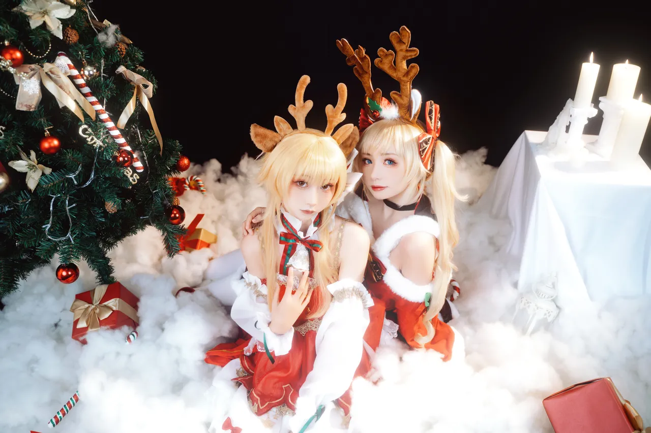 爆机少女喵小吉&amp;花音栗子 - 原神圣诞特辑-erohere22.webp