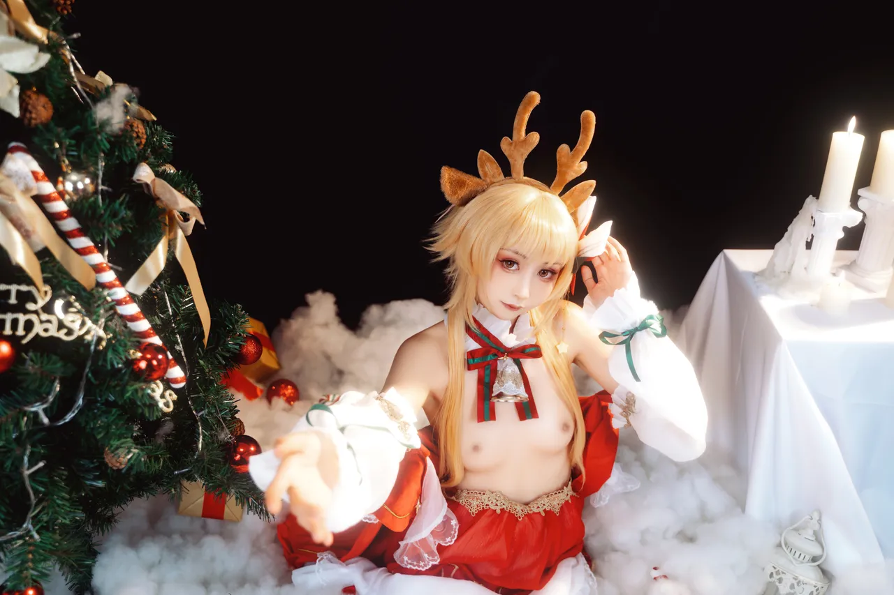 爆机少女喵小吉&amp;花音栗子 - 原神圣诞特辑-erohere32.webp