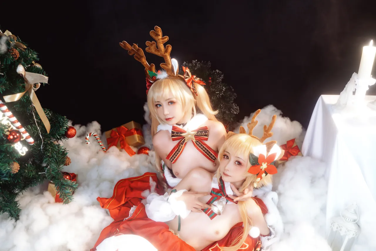 爆机少女喵小吉&amp;花音栗子 - 原神圣诞特辑-erohere51.webp