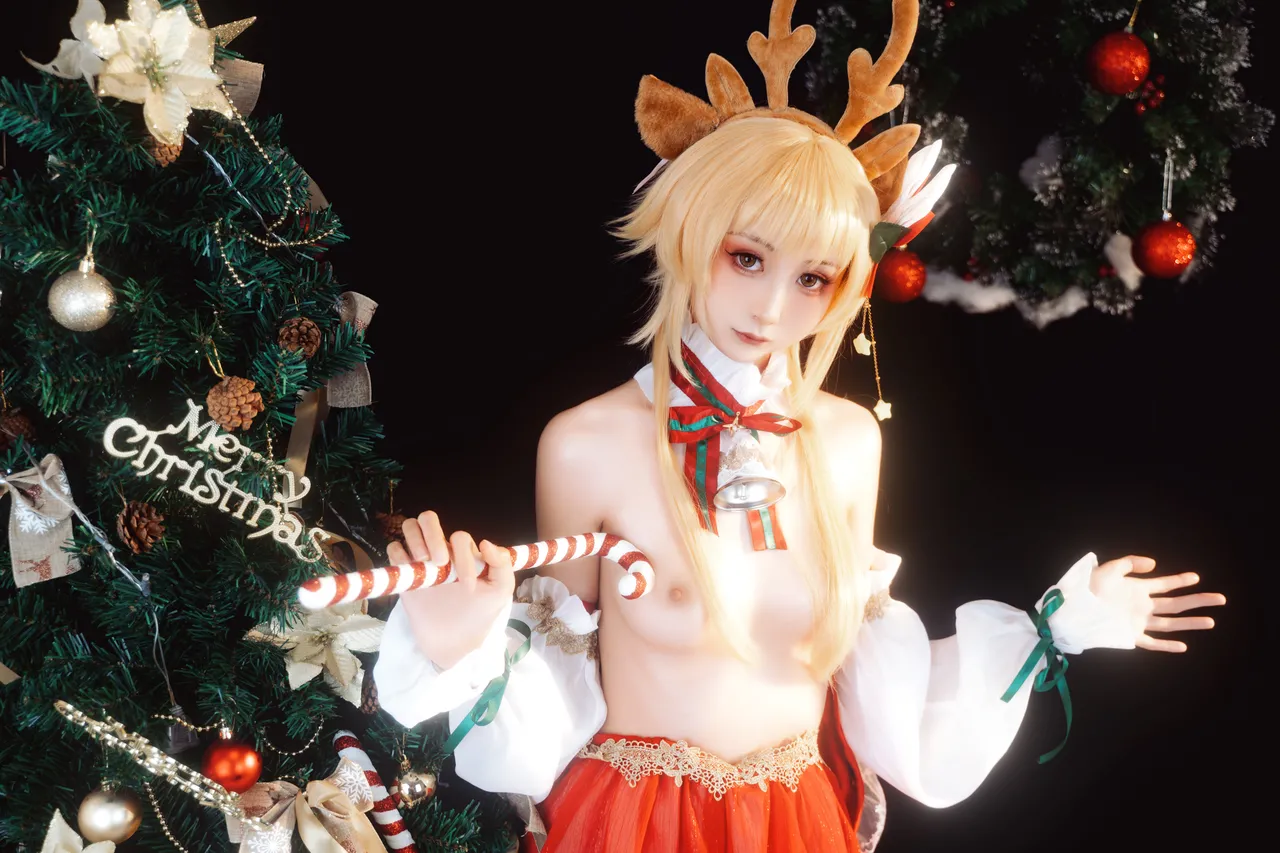 爆机少女喵小吉&花音栗子 - 原神圣诞特辑-erohere26.webp