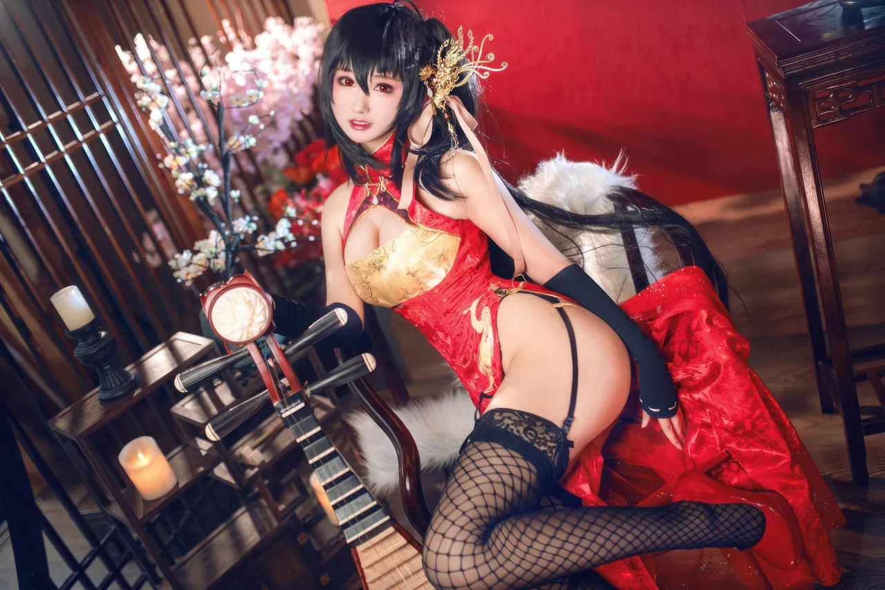 羽生三未 - 碧蓝航线 大凤 旗袍-erohere13.webp